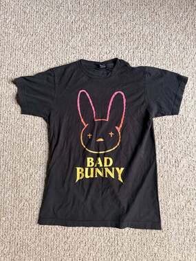 Bad Bunny X100pre Logo Graphic T-Shirt Black Size Small